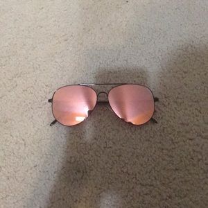 Pink tinted sunglasses